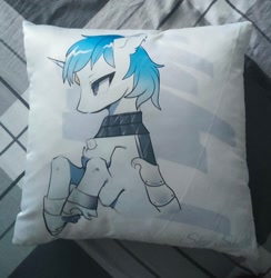 Size: 1468x1506 | Tagged: safe, artist:raymondht, derpibooru import, oc, oc only, pony, photo, pillow, solo