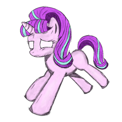 Size: 2048x2048 | Tagged: safe, artist:weiling, derpibooru import, starlight glimmer, pony, unicorn, blank eyes, don't starve, simple background, solo, white background