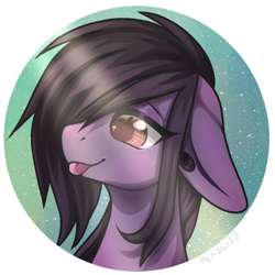 Size: 900x900 | Tagged: safe, artist:pensu, derpibooru import, oc, oc only, oc:pen pressure, earth pony, :p, bust, cute, icon, light rays, long hair, long mane, portrait, sparkly eyes, tongue, tongue out, wingding eyes