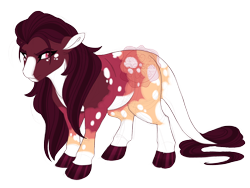 Size: 3600x2700 | Tagged: safe, artist:gigason, derpibooru import, oc, oc only, oc:stone breaker, earth pony, pony, blaze (coat marking), body freckles, body markings, cloven hooves, coat markings, colored hooves, ear fluff, ears, facial markings, female, freckles, frown, furrowed brow, hoof polish, leg freckles, leonine tail, magenta eyes, mare, obtrusive watermark, pale belly, parent:oc:lava agate, parent:trouble shoes, parents:canon x oc, simple background, socks (coat marking), solo, standing, tail, transparent background, watermark