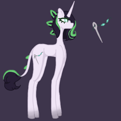 Size: 364x364 | Tagged: safe, artist:thatonenicekitty, derpibooru import, oc, oc only, dracony, hybrid, unicorn, cutie mark, female, interspecies offspring, mare, offspring, parent:rarity, parent:spike, parents:sparity, purple background, simple background, solo