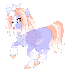 Size: 2659x2700 | Tagged: safe, artist:gigason, derpibooru import, oc, oc only, oc:clover, pony, unicorn, ;p, blaze (coat marking), chest fluff, coat markings, colored hooves, colored horn, curved horn, facial markings, female, galloping, gradient mane, gradient tail, hoof polish, horn, looking back, magical lesbian spawn, mare, obtrusive watermark, offspring, one eye closed, pale belly, parent:amber laurel, parent:oc:wisteria, parents:canon x oc, pink eyes, simple background, socks (coat marking), solo, tail, tongue, tongue out, transparent background, unicorn oc, unshorn fetlocks, watermark, wink