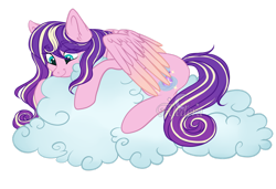 Size: 1280x873 | Tagged: safe, artist:aledera, derpibooru import, oc, oc only, oc:star silk, pegasus, pony, cloud, female, mare, on a cloud, simple background, solo, transparent background, watermark