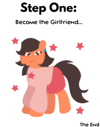 Size: 1570x2006 | Tagged: safe, artist:epsipeppower, derpibooru import, oc, oc only, oc:robertapuddin, oc:robertapuddin (before), comic:steps to getting a girlfriend, advertisement, cute, simple background, solo, transgender, transition, white background