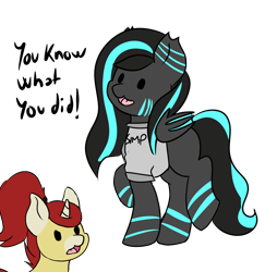 Size: 1700x1751 | Tagged: safe, artist:noxi1_48, derpibooru import, oc, oc:treble pen, pony, clothes, daily dose of friends, duo, shirt, simp, simple background, t-shirt, transparent background