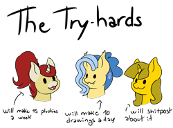 Size: 3976x2936 | Tagged: safe, artist:noxi1_48, derpibooru import, oc, oc:treble pen, pony, bust, daily dose of friends, simple background, transparent background, trio