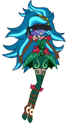 Size: 2206x3862 | Tagged: safe, artist:mixiepie, derpibooru import, edit, gaea everfree, gloriosa daisy, equestria girls, legend of everfree, 1000 years in photoshop, blindfold, cloth gag, clothes, female, floating, gag, geode of empathy, geode of fauna, geode of shielding, geode of sugar bombs, geode of super speed, geode of super strength, geode of telekinesis, magical geodes, simple background, solo, transparent background, vector