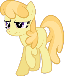 Size: 1600x1908 | Tagged: safe, artist:blackgryph0n, artist:maddietheuniversalfan68, derpibooru import, cheerilee, noi, earth pony, pony, g4, cheerilee is not amused, female, full body, mare, noi is not amused, raised hoof, raised leg, recolor, simple background, standing, three quarter view, transparent background, unamused, vector, wavy mouth