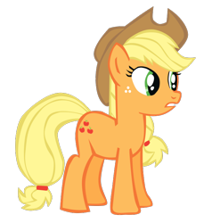 Size: 682x744 | Tagged: safe, artist:benpictures1, part of a set, applejack, earth pony, pony, magic duel, applejack's hat, clothes, cute, female, hat, inkscape, jackabetes, mare, simple background, solo, transparent background, vector