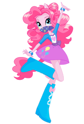 Size: 2600x3812 | Tagged: safe, artist:will290590, derpibooru import, edit, pinkie pie, equestria girls, female, gag, lipstick, looking at you, simple background, solo, transparent background, vector