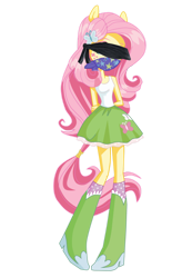 Size: 2712x3918 | Tagged: safe, artist:will290590, derpibooru import, edit, fluttershy, equestria girls, 1000 years in photoshop, blindfold, box art, female, gag, lipstick, looking at you, simple background, solo, transparent background, vector