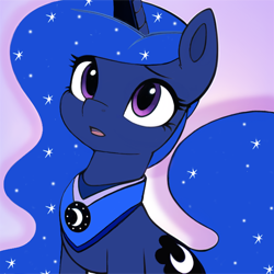 Size: 1280x1280 | Tagged: safe, artist:truedepressed, derpibooru import, princess luna, alicorn, pony, cute, open mouth, solo, tongue, tongue out, wrong eye color
