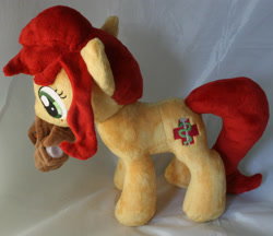 Size: 2460x2124 | Tagged: safe, artist:bastler, derpibooru import, oc, oc only, oc:sani soda, earth pony, pony, bag, bandage, female, irl, mare, photo, plushie, saddle bag, solo