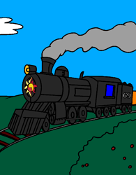 Size: 771x991 | Tagged: safe, derpibooru import, sunset shimmer, 69 (number), locomotive, steam locomotive, train