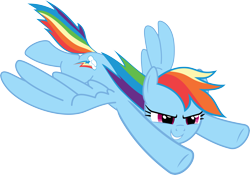 Size: 7000x4906 | Tagged: safe, artist:mio94, derpibooru import, rainbow dash, pegasus, pony, daring don't, female, flying, mare, simple background, solo, transparent background, vector