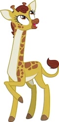 Size: 156x321 | Tagged: safe, derpibooru import, clementine, giraffe, simple background, solo, white background