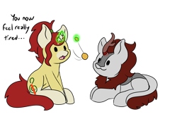 Size: 3700x2500 | Tagged: safe, artist:noxi1_48, derpibooru import, oc, oc:holy sword, oc:treble pen, kirin, pony, unicorn, daily dose of friends, lying down, magic, prone, simple background, transparent background