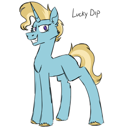 Size: 900x900 | Tagged: safe, artist:fuckomcfuck, derpibooru import, oc, oc:lucky dip, pony, unicorn, parent:oc:doodles, parent:trixie, simple background, solo, transparent background