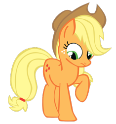 Size: 676x718 | Tagged: safe, artist:benpictures1, part of a set, applejack, pony, magic duel, applejack's hat, clothes, cute, female, hat, inkscape, jackabetes, mare, simple background, solo, transparent background, vector