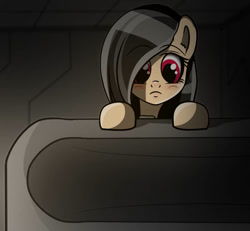 Size: 930x859 | Tagged: safe, artist:undisputed, derpibooru import, oc, oc only, oc:dahlia do, pegasus, bunk bed, fanfic, fanfic art, frown, pegasus oc, stare