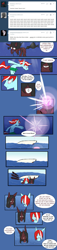 Size: 1279x5581 | Tagged: safe, artist:juanrock, derpibooru import, oc, oc:razor graze, oc:silk mirage, pony, unicorn, asphyxiation, boat, comic, dialogue, drowning, duo, magic, speech bubble, swimming, tumblr, underwater, water, wet, wet mane