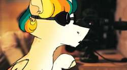 Size: 1532x853 | Tagged: safe, artist:fuckomcfuck, derpibooru import, edit, edited screencap, screencap, oc, oc:atomic sunglow, alicorn, human, pony, camera, goggles, irl, irl human, movie reference, oppenheimer, photo, solo