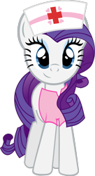 Size: 872x1601 | Tagged: safe, artist:retroponybro, derpibooru import, nurse redheart, rarity, unicorn, clothes, female, hat, nurse, simple background, smiling, transparent background, vector