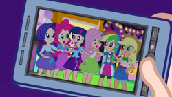 Size: 3840x2160 | Tagged: safe, color edit, derpibooru import, edit, edited screencap, screencap, applejack, fluttershy, pinkie pie, rainbow dash, rarity, twilight sparkle, human, equestria girls, perfect day for fun, female, group, human coloration, humane five, light skin, sextet, skin color edit