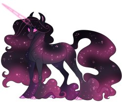 Size: 1700x1450 | Tagged: safe, artist:uunicornicc, derpibooru import, oc, oc only, earth pony, pony, artificial horn, augmented, female, glowing, glowing eyes, horn, magic, magic horn, mare, simple background, solo, transparent background, unshorn fetlocks