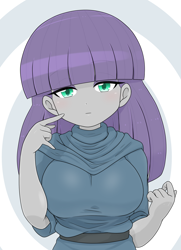 Size: 1574x2173 | Tagged: safe, artist:batipin, derpibooru import, maud pie, equestria girls, big breasts, breasts, female, looking at you, maud pies, solo