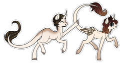 Size: 1831x928 | Tagged: safe, artist:princess-of-the-nigh, derpibooru import, oc, oc only, pony, unicorn, female, male, mare, simple background, stallion, transparent background