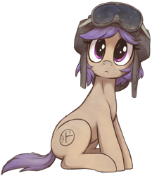 Size: 1524x1763 | Tagged: safe, artist:t72b, derpibooru import, oc, oc only, oc:tenk pone, earth pony, pony, 2024 community collab, derpibooru community collaboration, dirty, dust, female, goggles, hat, helmet, looking at you, mare, simple background, sitting, solo, transparent background