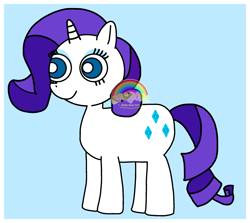 Size: 2345x2089 | Tagged: safe, artist:efegirl4, derpibooru import, rarity, pony, unicorn, g4, blue background, cyan background, female, simple background, solo