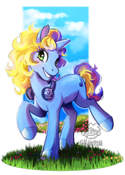 Size: 1352x1890 | Tagged: safe, artist:hannrum, derpibooru import, oc, oc:blue water, pony, unicorn, solo