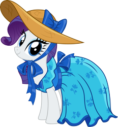 Size: 3000x3239 | Tagged: safe, artist:cloudy glow, derpibooru import, rarity, pony, unicorn, g4, .ai available, clothes, dress, female, hat, high res, simple background, smiling, solo, transparent background, vector