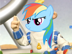 Size: 760x570 | Tagged: safe, artist:anxet, derpibooru import, edit, rainbow dash, human, pegasus, pony, g4, 1000 hours in ms paint, astronaut, crossover, female, idea, jim (lunar jim), lunar jim, male, mare, moona luna, smiling, space, spacesuit, zipper