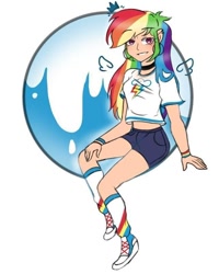 Size: 642x804 | Tagged: safe, artist:xram.vk, derpibooru import, rainbow dash, human, g4, converse, humanized, shoes, simple background, solo, white background