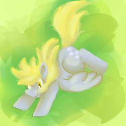 Size: 1700x1700 | Tagged: safe, artist:yellowcoatrobot, derpibooru import, derpy hooves, pegasus, pony, g4, falling, female, mare, smiling, solo