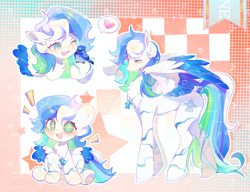 Size: 3271x2515 | Tagged: artist needed, safe, derpibooru import, oc, oc:dashwhite, bird, pegasus, pony, blushing, body markings, looking at you, multicolored hair, open mouth, rainbow hair, smiling, smiling at you, spread wings, starry eyes, wingding eyes, wings