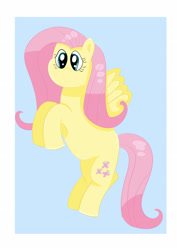 Size: 2480x3508 | Tagged: safe, artist:redfire-pony, derpibooru import, fluttershy, pegasus, pony, g4, female, flying, mare, solo