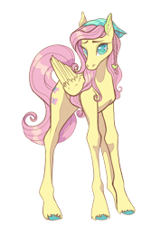 Size: 884x1240 | Tagged: safe, artist:sainthorse, derpibooru import, fluttershy, pegasus, pony, g4, hat, looking at you, simple background, solo, transparent background