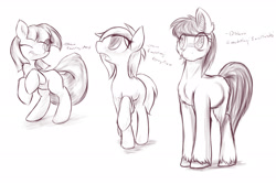 Size: 3000x2000 | Tagged: safe, artist:dshou, derpibooru import, earth pony, pony, high res, monochrome, style emulation