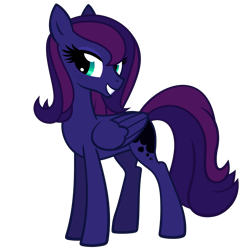 Size: 1501x1501 | Tagged: safe, artist:the smiling pony, derpibooru import, oc, oc only, oc:lunnaya stasya, pegasus, pony, g4, .svg available, 2024 community collab, derpibooru community collaboration, folded wings, looking at you, not luna, pegasus oc, simple background, solo, svg, transparent background, vector, wings