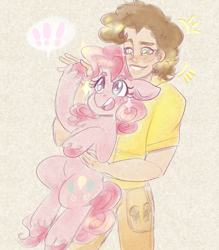 Size: 3072x3500 | Tagged: safe, artist:mimiporcellini, derpibooru import, cheese sandwich, pinkie pie, earth pony, human, g4, cheesepie, female, humanized, male, shipping, straight