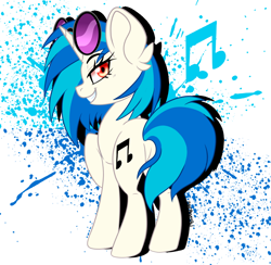 Size: 900x878 | Tagged: safe, alternate version, artist:yourpennypal, derpibooru import, dj pon-3, vinyl scratch, pony, unicorn, g4, big ears, butt, ear fluff, ears, featureless crotch, female, grin, lidded eyes, looking at you, looking back, looking back at you, mare, plot, raised hoof, raised leg, rear view, smiling, smiling at you, solo, wrong eye color