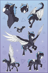 Size: 2400x3600 | Tagged: safe, artist:nocti-draws, derpibooru import, oc, oc only, pegasus, pony, concave belly, fit, gradient background, hoof fluff, hooves, large wings, neck fluff, pegasus oc, slender, solo, sternocleidomastoid, thin, unshorn fetlocks, wings