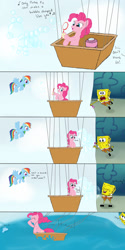 Size: 828x1656 | Tagged: safe, artist:kaleysia, derpibooru import, pinkie pie, rainbow dash, g4, comic, spongebob squarepants, spongebob squarepants (character)