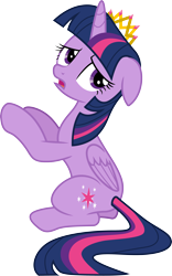 Size: 3000x4801 | Tagged: safe, artist:cloudy glow, derpibooru import, twilight sparkle, twilight sparkle (alicorn), alicorn, pony, g4, .ai available, crown, ears, female, floppy ears, jewelry, mare, regalia, simple background, solo, transparent background, vector, you'll play your part