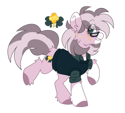 Size: 8563x7705 | Tagged: safe, artist:crazysketch101, derpibooru import, oc, oc only, earth pony, pony, clothes, clover, simple background, solo, sweater, sweater vest, transparent background