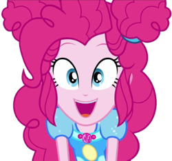 Size: 2695x2520 | Tagged: safe, derpibooru import, edit, edited screencap, editor:homersimpson1983, screencap, pinkie pie, human, equestria girls, background removed, female, looking at you, not a vector, simple background, solo, transparent background